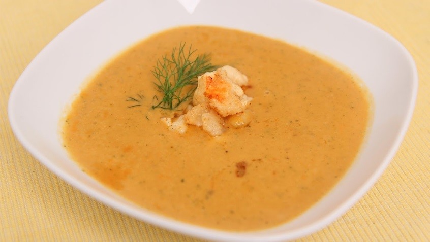 Crab and Corn Soup with Saffron