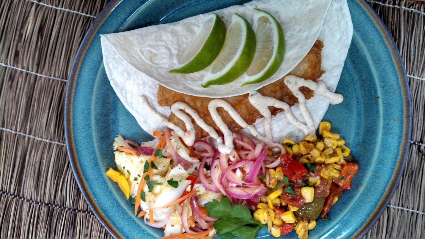 Fish Taco Ancho Chili Crema