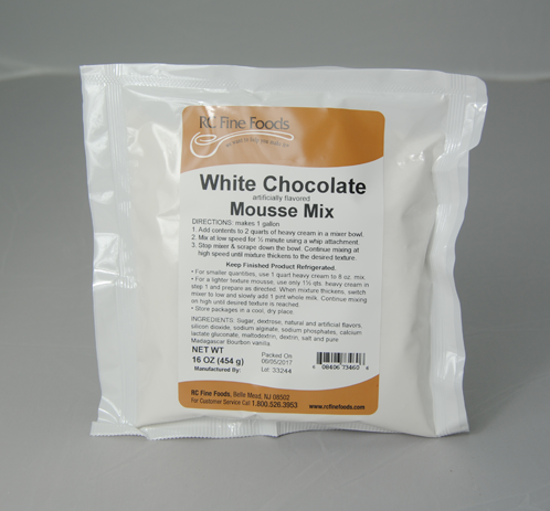 glide Kommunist tak skal du have White Chocolate Mousse Mix - RC Fine Foods
