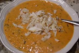 Roasted Red Pepper and Crab Bisque