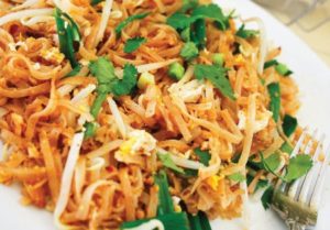 Coconut Yellow Curry Pad Thai with Chicken